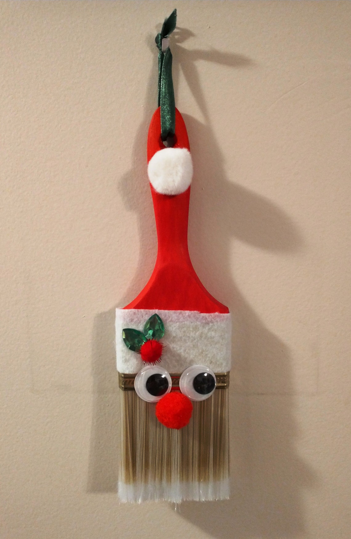 Santa Claus Paintbrush Christmas Ornament Paint Brush St. Etsy