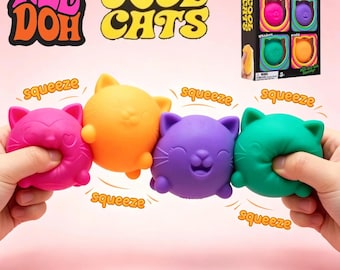 NeeDoh Cat Squishy Toy | Slow Rise Sensory Fidget, Stress Relief Desk Toy