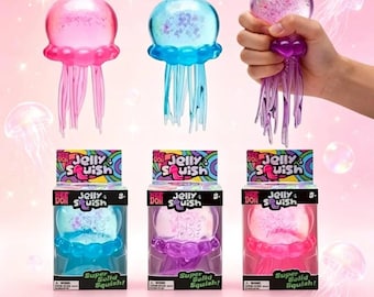 NeeDoh Jellyfish Squishy Toy | Water Sensory Fidget Toy | Soft Squeeze Stress Relief Toy | Cute Jellyfish Squishie | Gift for Kids & Adults