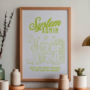 Computer Supporter, Computer Support, System Leiste, IT Humor Poster (Digitaler Download)