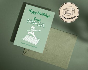 Excel Birthday Card | Excel Ninja | Making #VALUE! Disappear | Funny Accountant Card | Printable