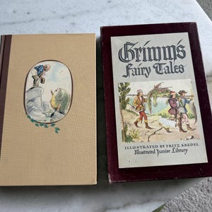 Grimm’s Fairy Tales Illustrated By Fritz Kredel 1945 HardCover W/ SlipCover | Vintage Books
