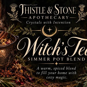Witch’s Tea Simmer Pot Blend | Enchanted Cottage Aromatics | Handcrafted Botanical Home Fragrance