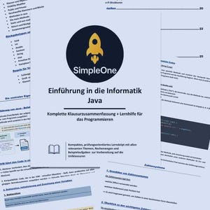 Einführung in die Informatik mit Java | Kompaktes Lernskript für Studium und Klausuren