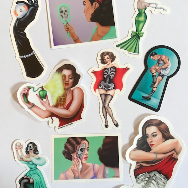 Stickers - Pin Up and Vintage Inspired