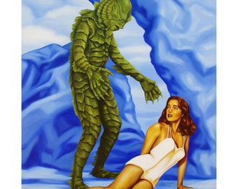 The Creature & Kay - Limited SIGNED Edition 11x14" Giclée Print - Oil Painting