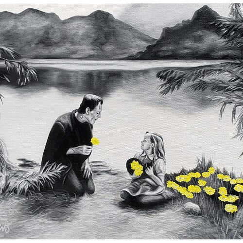 Frankenstein Original Oil Painting Etsy