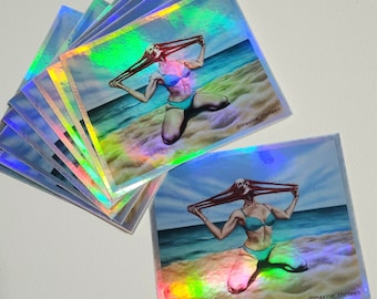 Cruel Summer Holographic Sticker 4" x 3.5" Inches
