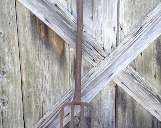 All Metal Handle Potato Fork Pitchfork Etsy