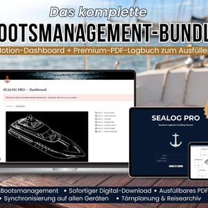 Digitales Logbuch & Kautionsschutz | SEALOG PRO Yacht Logbuch für Segler und Motorboot | PDF iPad Acrobat Expert und Notion Template