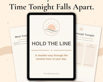Evening Meltdown Workbook | Hold The Line Printable | Dinner Bath Bed Routine Reset | Bedtime Battle Planner PDF | Digital Download