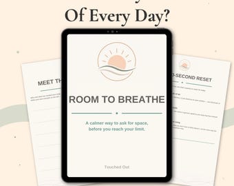 Touched Out Workbook | Room To Breathe Printable | Overstimulated Parent Journal | Personal Space Reset PDF | Digital Download