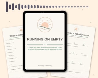 Social Battery Workbook | Running On Empty Printable | Introvert Recharge Journal | Social Energy Reset PDF | Instant Digital Download PDF