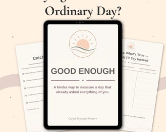 Mom Guilt Workbook | Good Enough Parent Printable | Parenting Guilt Reset PDF | Mom Comparison Journal | Digital Download