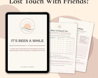 Reconnect With Old Friends Workbook | It's Been A While Printable | Lost Touch With Friends Journal | Instant Digital Download