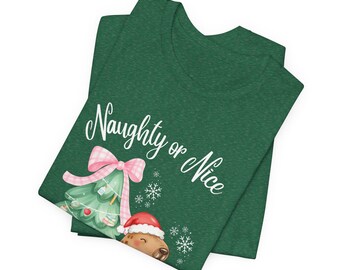 Naughty or Nice List Manager Capybara Christmas Teacher Shirt, Funny Christmas Teacher Gift, Capybara Holiday Teacher Tee,
