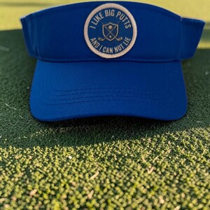 Embroidered Golf Visor, "I Like Big Putts" Patch, Golfer Gift
