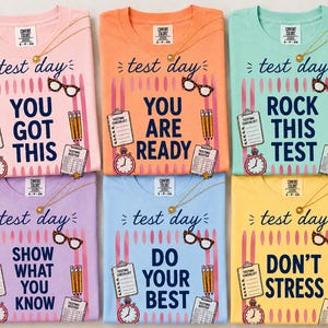 Test Day Shirt, Comfort Colors Testing Week Monitor Motivational tee, Teacher Testing Coordinator Tee, State Testing You Got This t-shirt