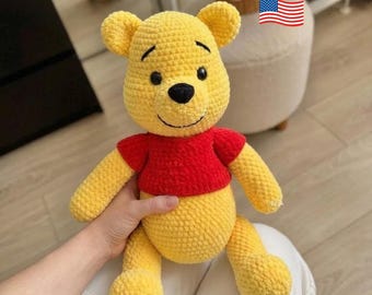 Patrón de oso de peluche de ganchillo en PDF – Juguete de peluche clásico de amigurumi (Descarga digital)