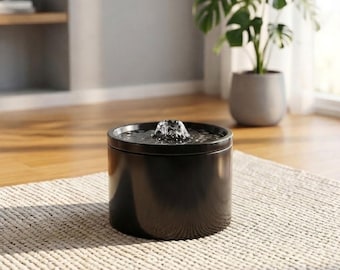 Ceramic Cat Water Fountain, 1.5L Automatic Pet Dispenser, Quiet Filtered Bowl