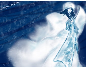 Print 8.5"x11" "Snow Queen" winter beauty - winter queen
