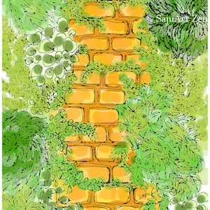 Print 8.5x11 yellow Brick Road Journey Freedom Future Dream - Etsy