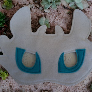 White dragon viking mask for children dressing up costume. Great gift, birthdays, parties, role play/