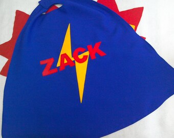 Flash Cape! Personalised, bespoke Flash cape for dressing up/costume/fancy dress/superhero
