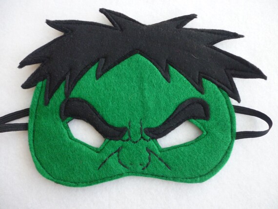 Masque Visage à Demi De Hulk En Colère Pour Les Enfants Etsy