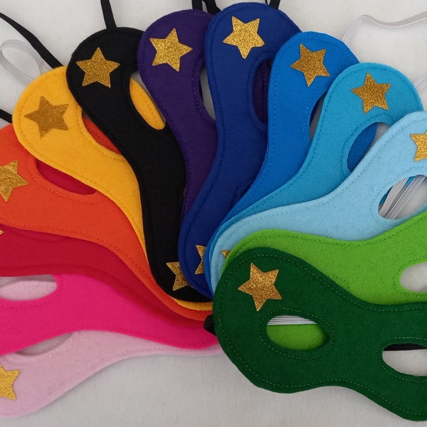 Star embellished reversible superhero eye mask