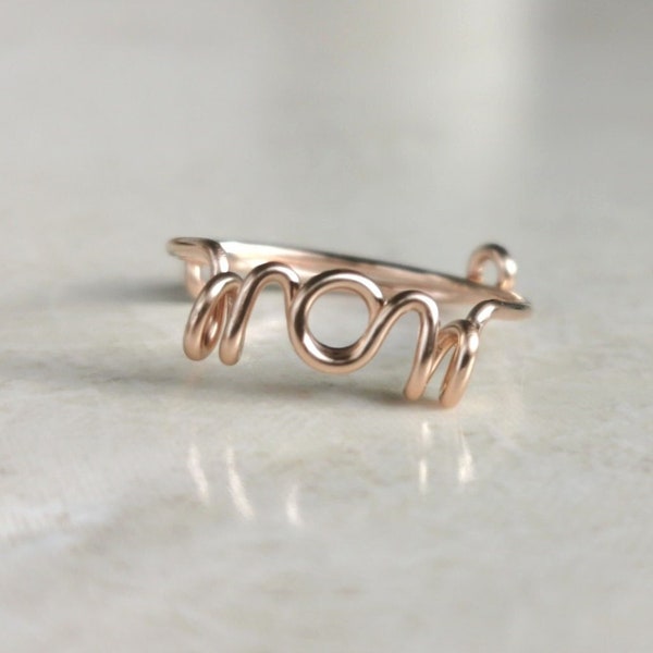 WOW! Mama Ring, für alle Supermamas, ein perfektes Geschenk für Mama, Ring Rosegold, WOW MOM