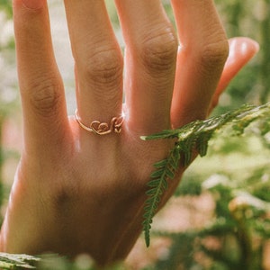 Anillo hecho a mano con letra, amor de mi vida, regalo de joyería individual para mujer, regalo de Navidad para novia.