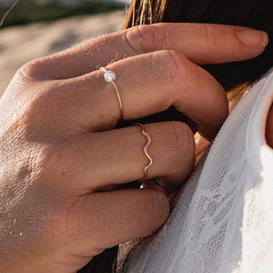 Golfring – Flow in zilver en (rosé)goud verguld | Handgemaakte minimalistische sieraden