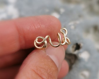 Ja ich will! - OUI Ring in (Rosé)Gold Filled, besonderer Verlobungsring, Geschenk für die Freundin, handmade jewelry, oui!