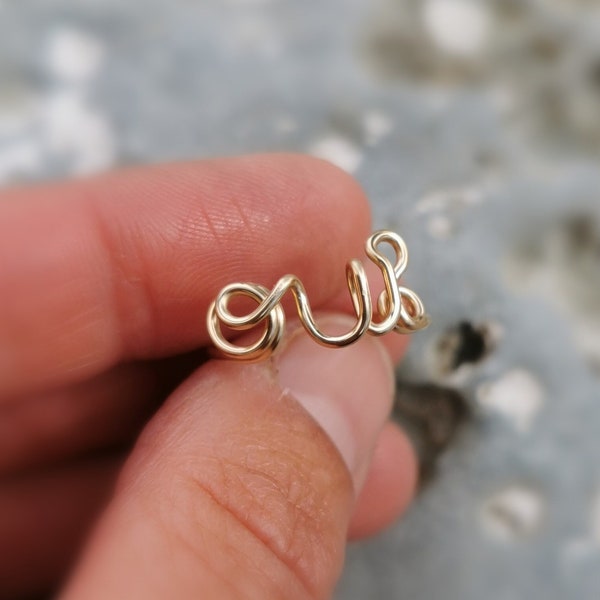 Ja ich will! - OUI Ring in (Rosé)Gold Filled, besonderer Verlobungsring, Geschenk für die Freundin, handmade jewelry, oui!