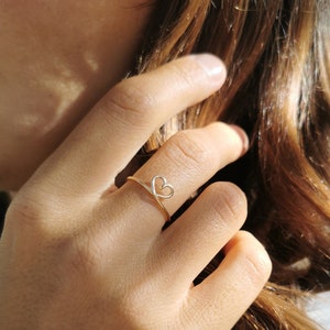 Freshly in love – heart ring made of rose gold filled, the perfect Valentine&#39;s Day gift I KIZZU