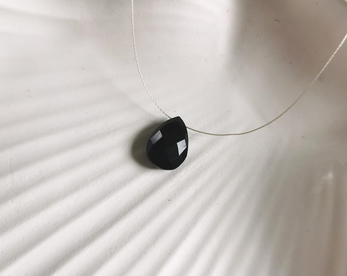 Onyx Necklace | Calm & Clarity | Ultra-fine thread necklace with natural gemstone | Gift for her