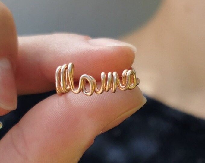 Mama Ring – personalized ring, unique piece of jewelry made of gold filled, a personal piece of jewelry for mom