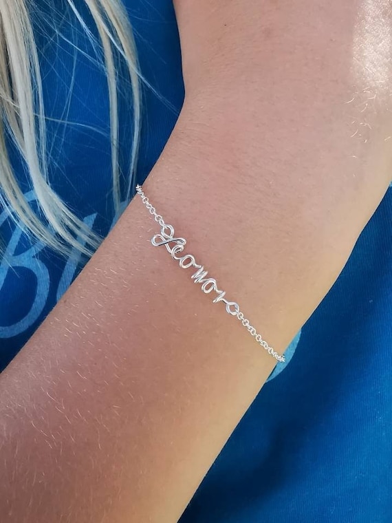 Personalized Sterling Silver Bracelet - Perfect Gift for Girls