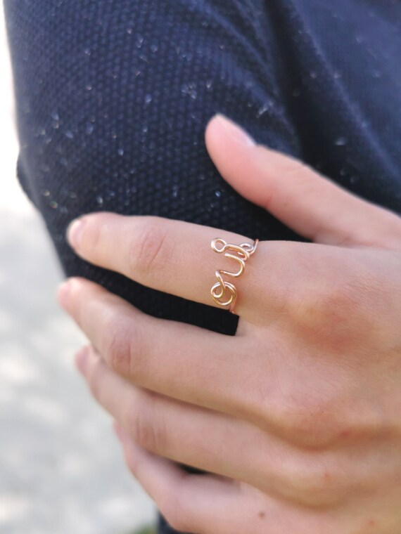 2x OUI Ring in Gold Filled - gelötet in Größe 16 und 18