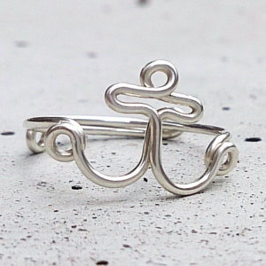 Anchor jewelry, ring with anchor, symbol of deep bond, security and hope, handmade jewelry image 2