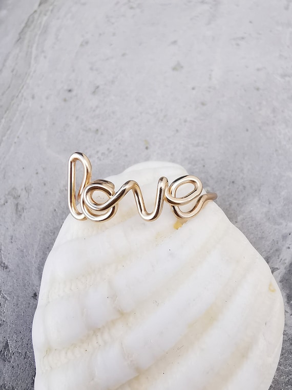 love ring in noble gold filled, custom love ring, handmade jewelry, gift for her