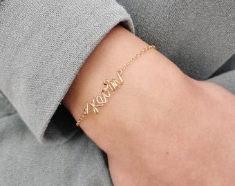 personalisiertes Armband, Kette mit Name, personalisierte Kette, Namenskette, Geschenk Mama, personalisiertes Geschenk