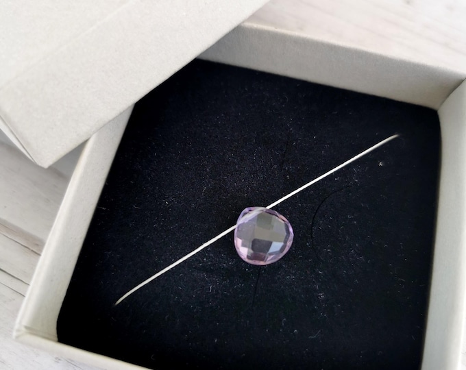 Amethyst Necklace | Peace & Clarity | Ultra-fine thread necklace with purple gemstone | Gift for her