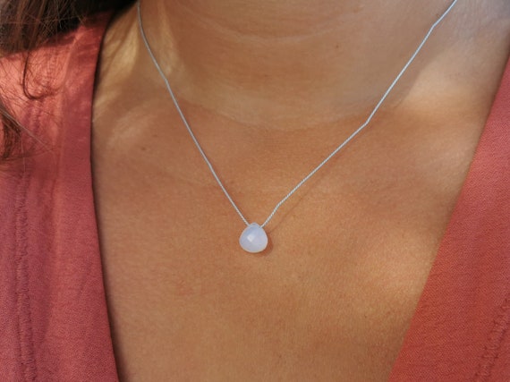 Opal pendant on a delicate thread chain – if you want to feel yourself again, shimmering natural gemstone jewelry, a gift for her
