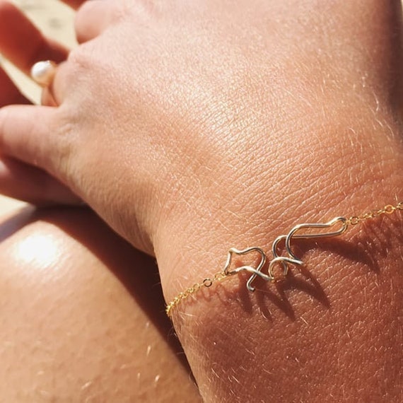 Fox necklace, bracelet gold with fox pendant, handmade jewelry, gifts for girls, bracelet gold, bracelet personalized