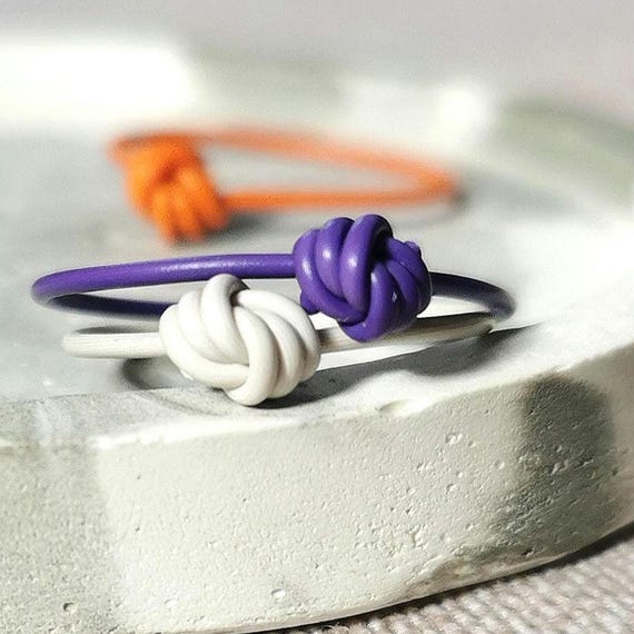 Colorful knot ring - unconventional, sustainable and minimalist, spring jewelry, gift for women I KIZZU