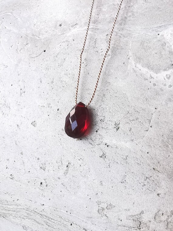 Red Garnet Pendant in 2024 | Red garnet necklace, Garnet pendant, Gemstone  pendant