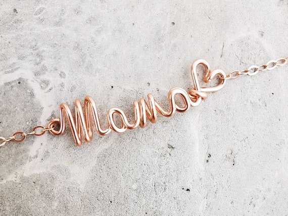 personalized mom necklace made of rose gold filled - a unique gift for mom, gift for Mother's Day, handmade jewelry