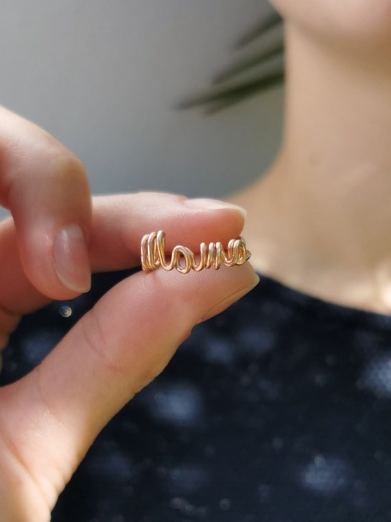 MAMA ring, the perfect gift idea for mom and grandma, statement ring in rose gold, personalized jewelry